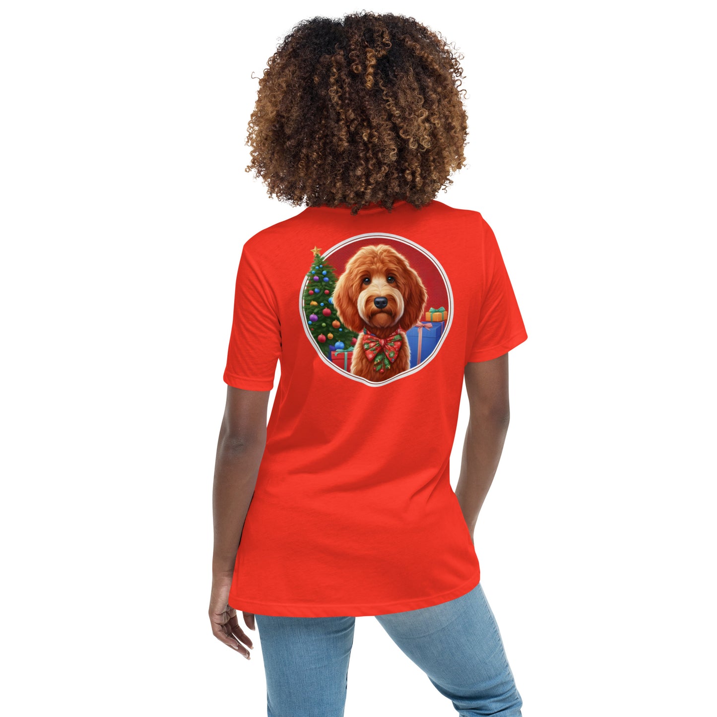 Red Doodle Christmas Women's Relaxed T Shirt