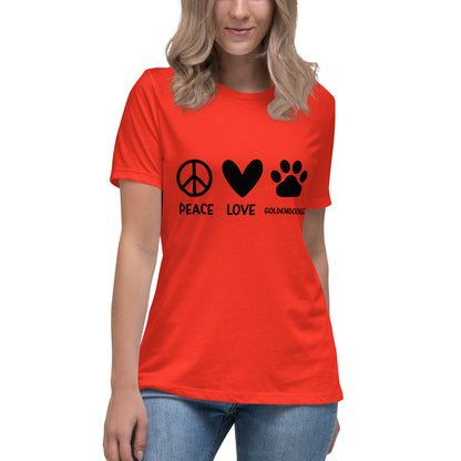 Peace Love Goldendoodle Women's Relaxed T Shirt