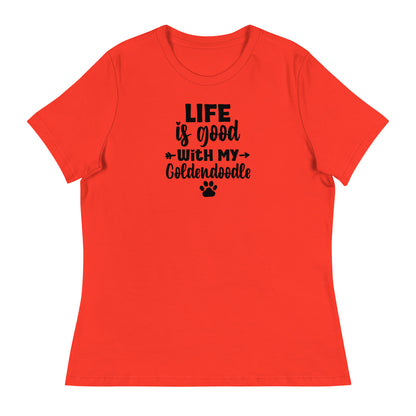 Life is Good Goldendoodle Women's Relaxed T Shirt