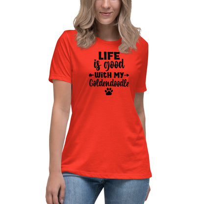 Life is Good Goldendoodle Women's Relaxed T Shirt