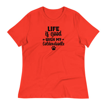 Life is Good Goldendoodle Women's Relaxed T Shirt