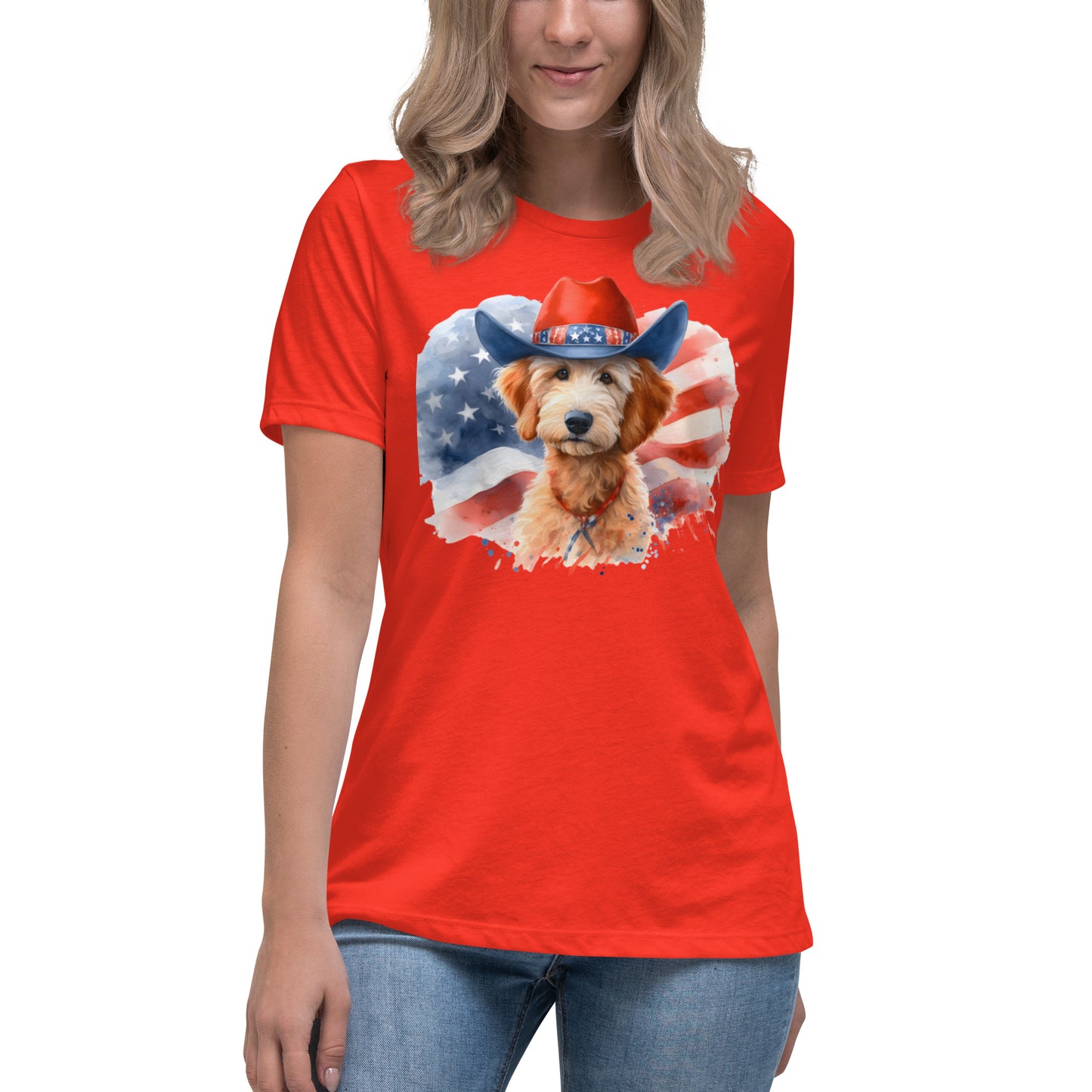 Patriotic Doodle Women's Relaxed T Shirt