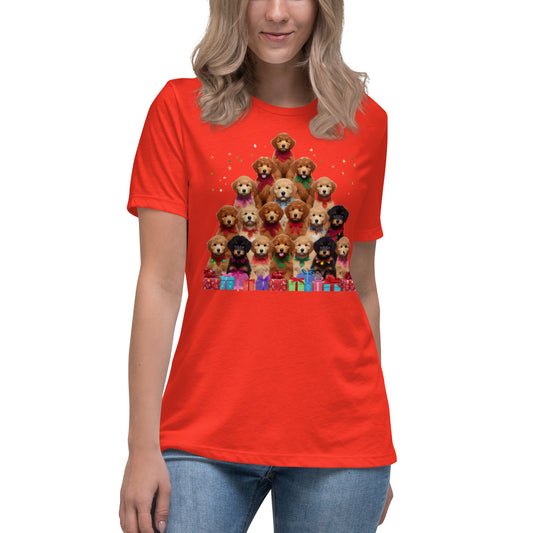 Christmas Tree Doodles Women's Relaxed T-Shirt