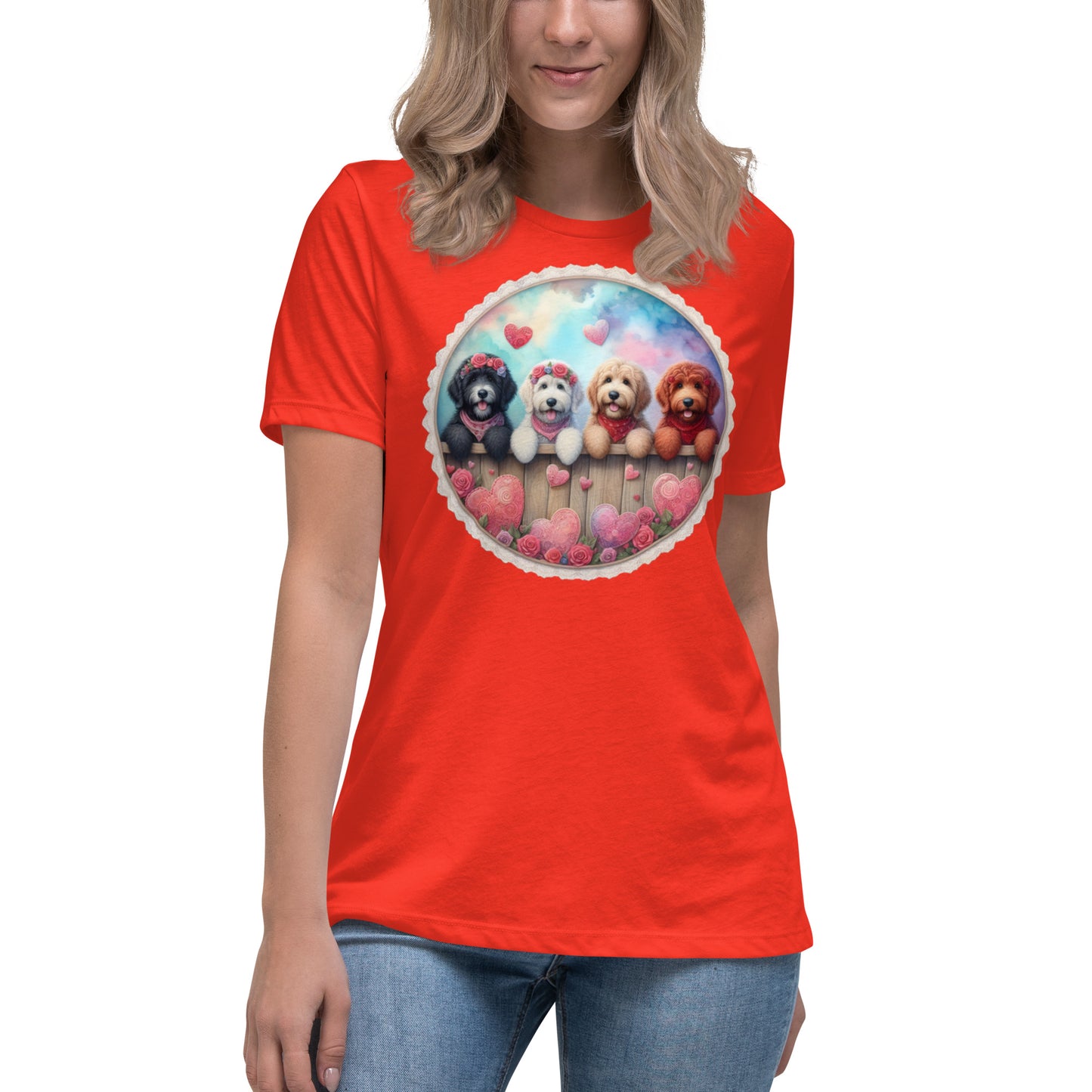 Valentine Doodles - Women's Relaxed Bella & Canvas T Shirt