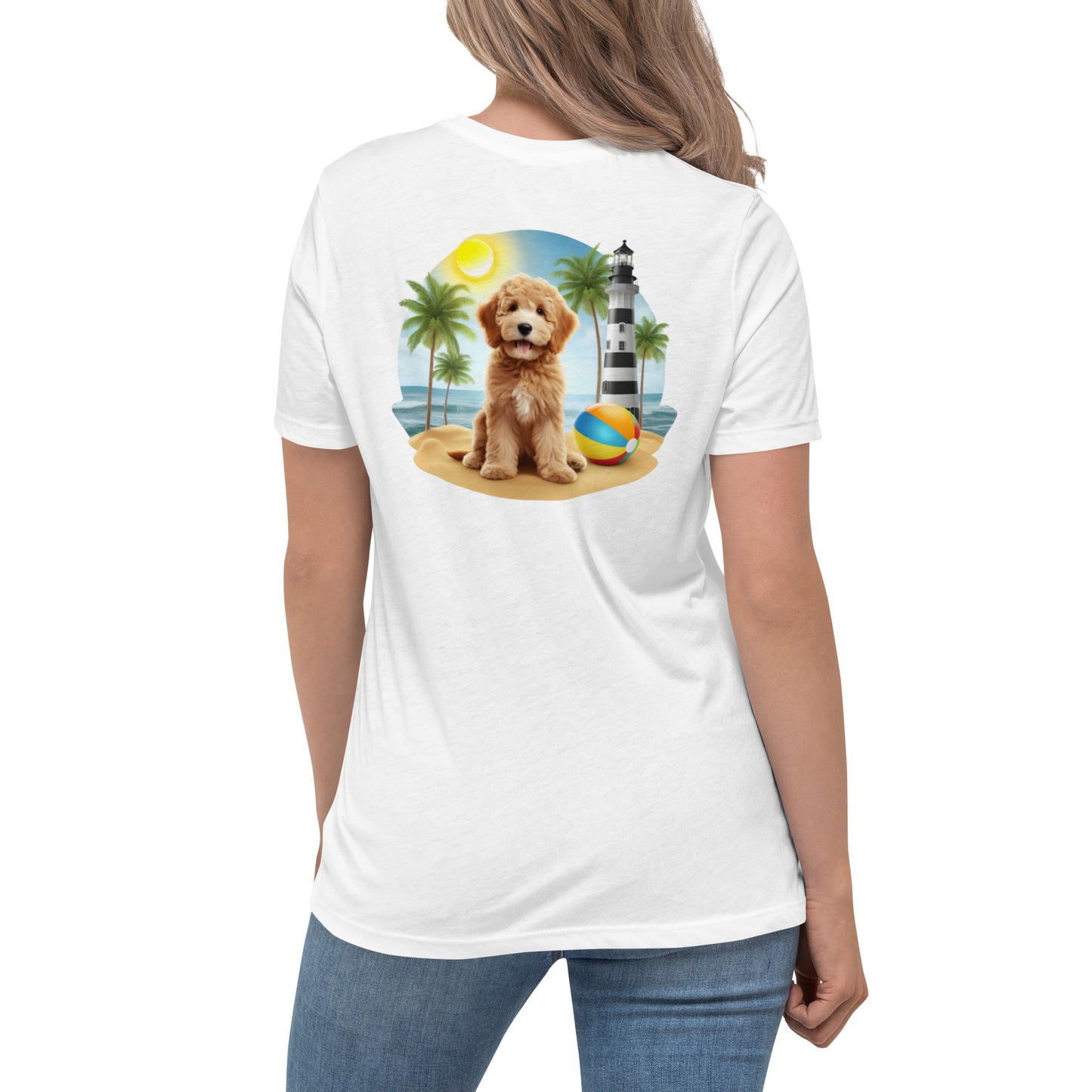 Lighthouse Doodle Women's Relaxed T Shirt