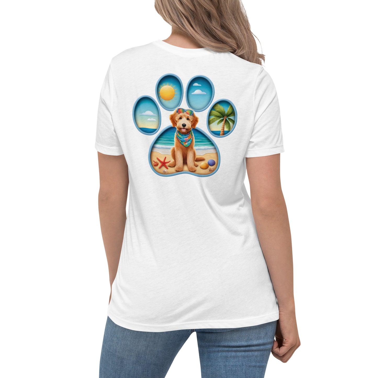 Paw Print Doodle Women's Relaxed T Shirt