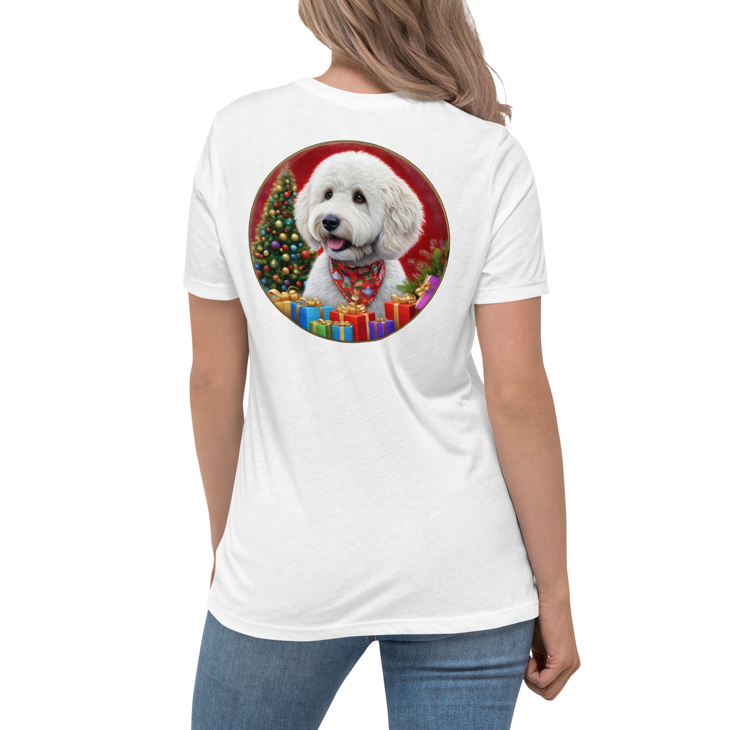 White Christmas Doodle Women's Relaxed T Shirt