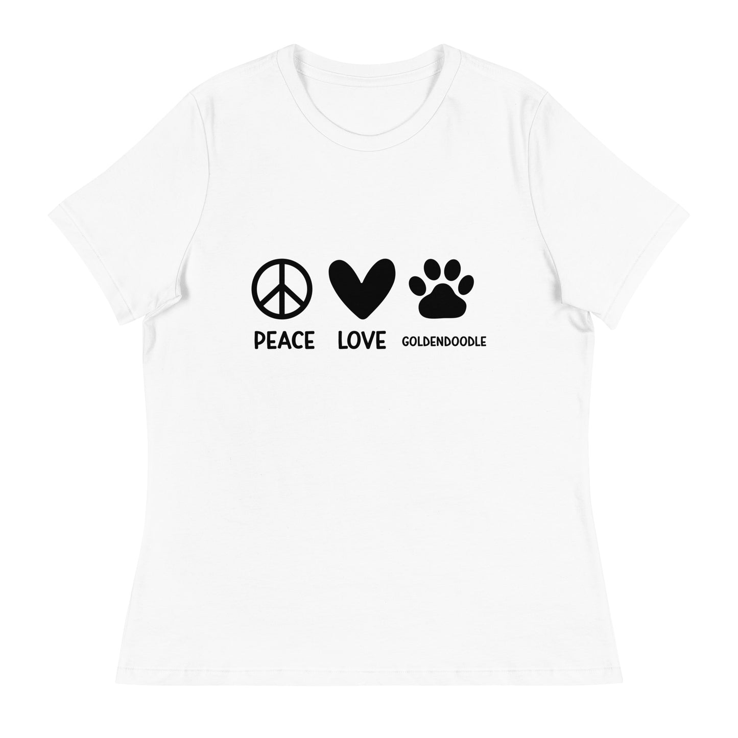 Peace Love Goldendoodle Women's Relaxed T Shirt