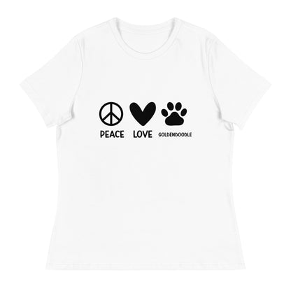 Peace Love Goldendoodle Women's Relaxed T Shirt