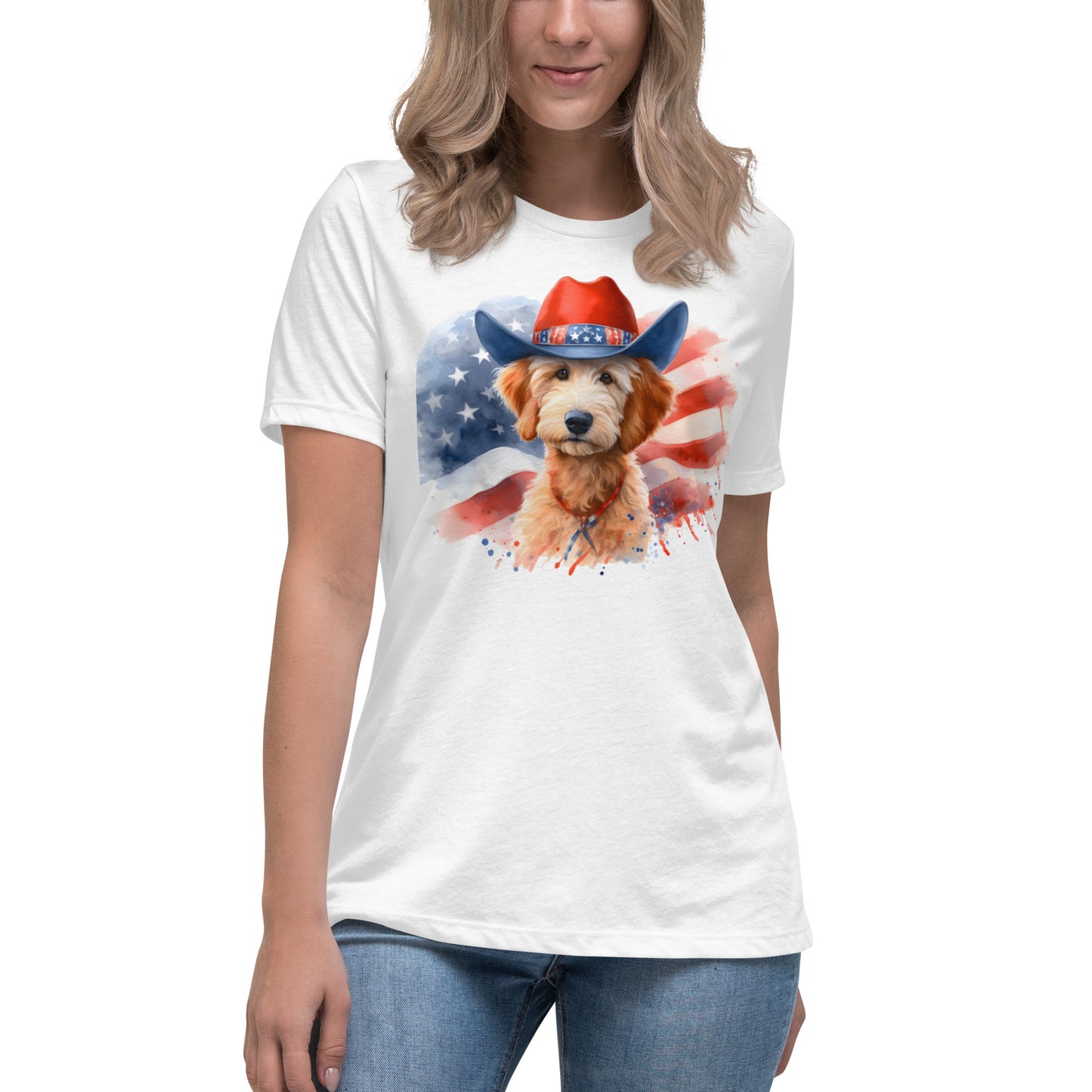 Patriotic Doodle Women's Relaxed T Shirt