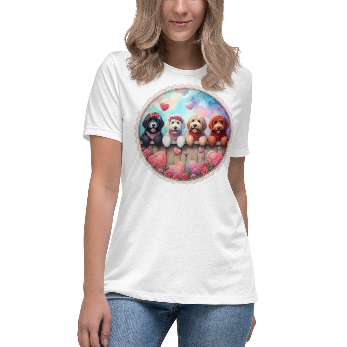 Valentine Doodles - Women's Relaxed Bella & Canvas T Shirt