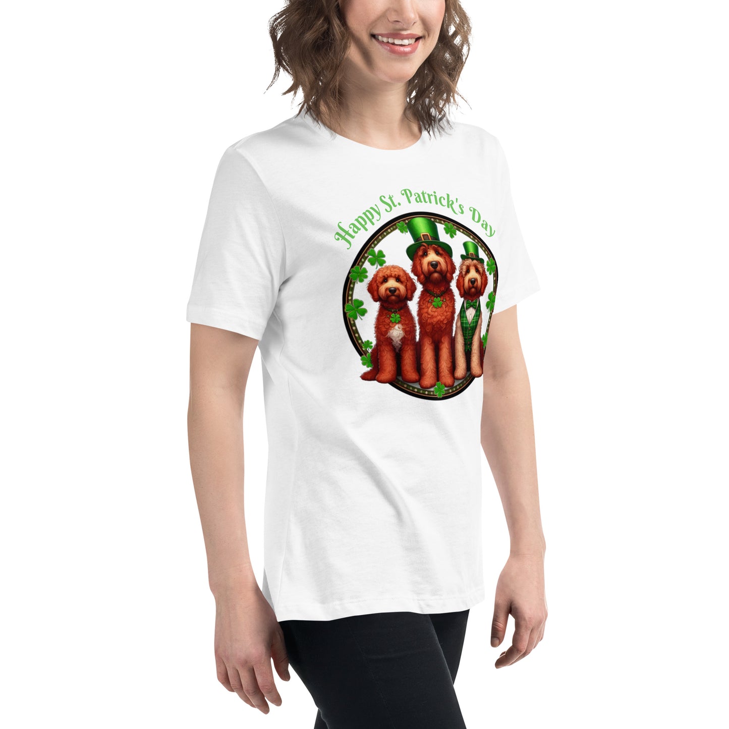 Doodle St. Patrick's Day - Bella Women's Relaxed T Shirt