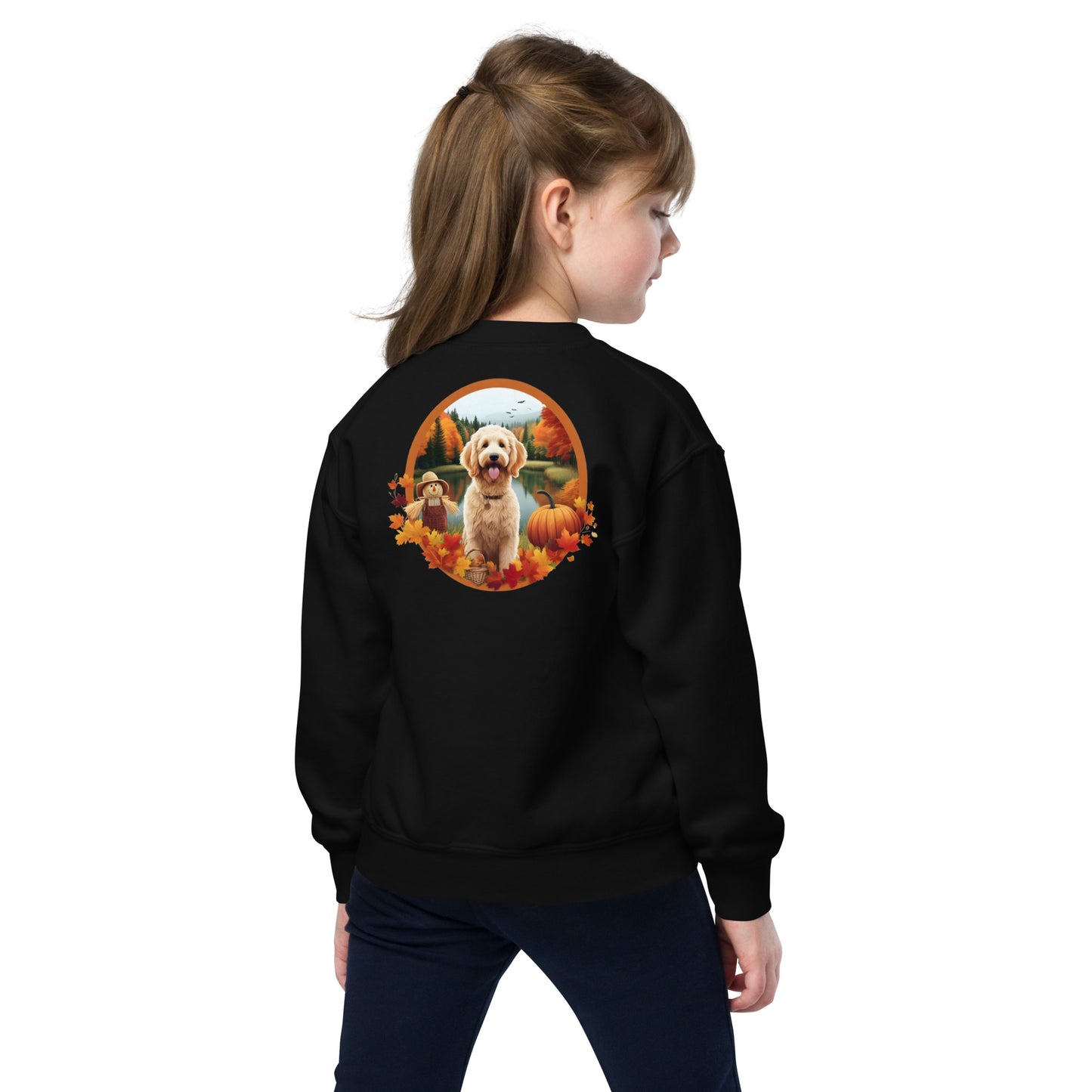 Fall Doodle Youth Unisex Crewneck Sweatshirt