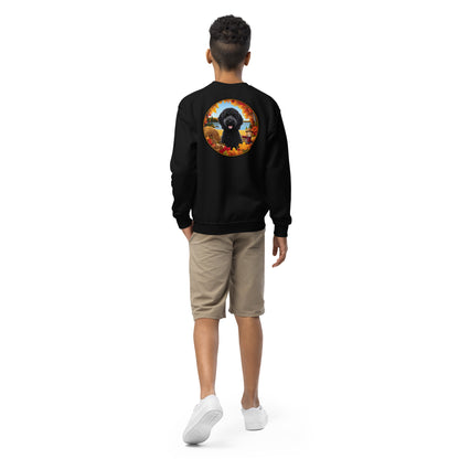 Black Fall Unisex Youth Crewneck Sweatshirt