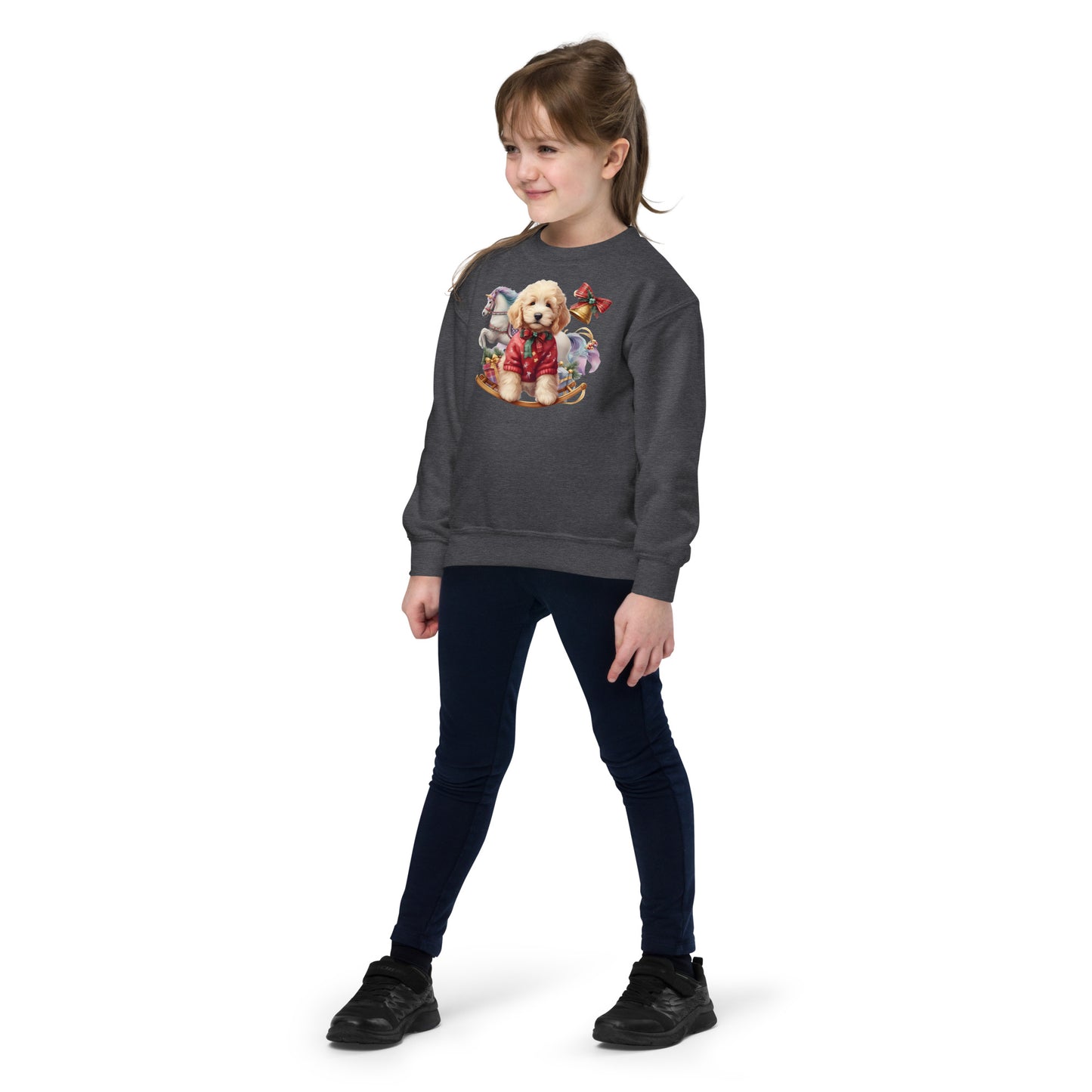 Christmas Doodles Youth Crewneck Sweatshirt