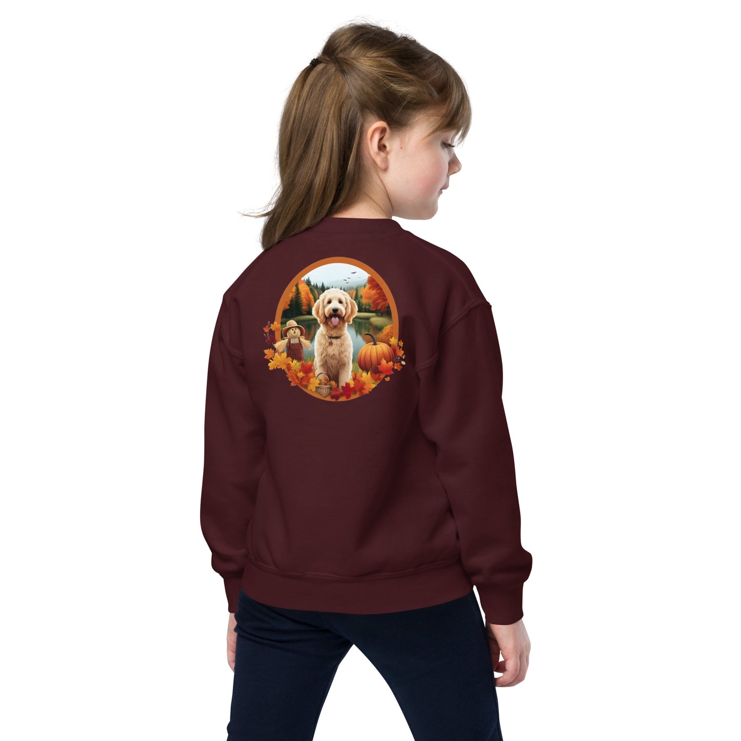 Fall Doodle Youth Unisex Crewneck Sweatshirt