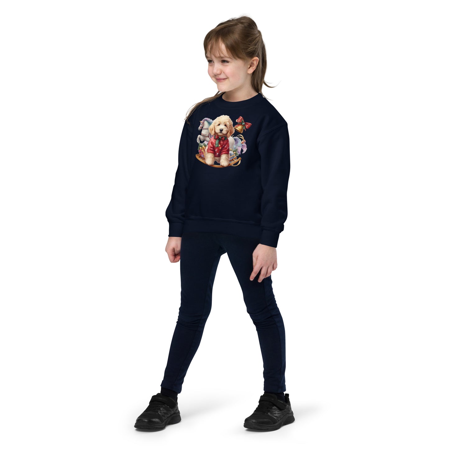 Christmas Doodles Youth Crewneck Sweatshirt