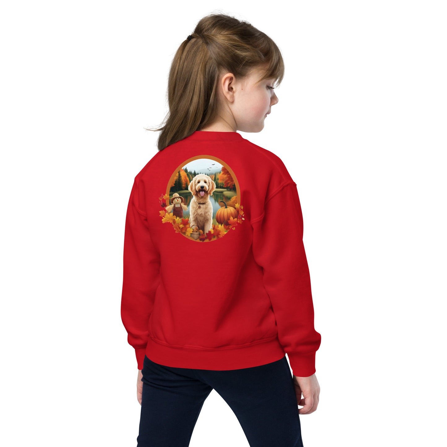 Fall Doodle Youth Unisex Crewneck Sweatshirt