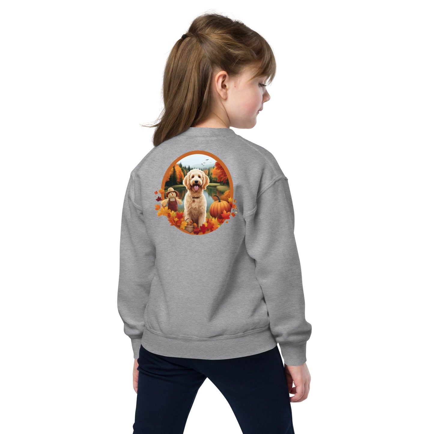 Fall Doodle Youth Unisex Crewneck Sweatshirt