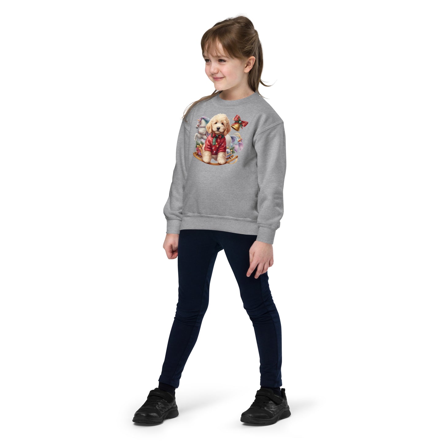 Christmas Doodles Youth Crewneck Sweatshirt