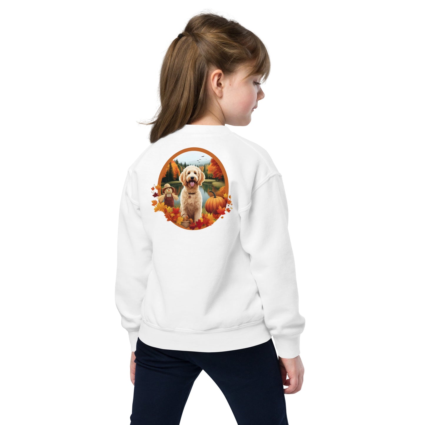 Fall Doodle Youth Unisex Crewneck Sweatshirt