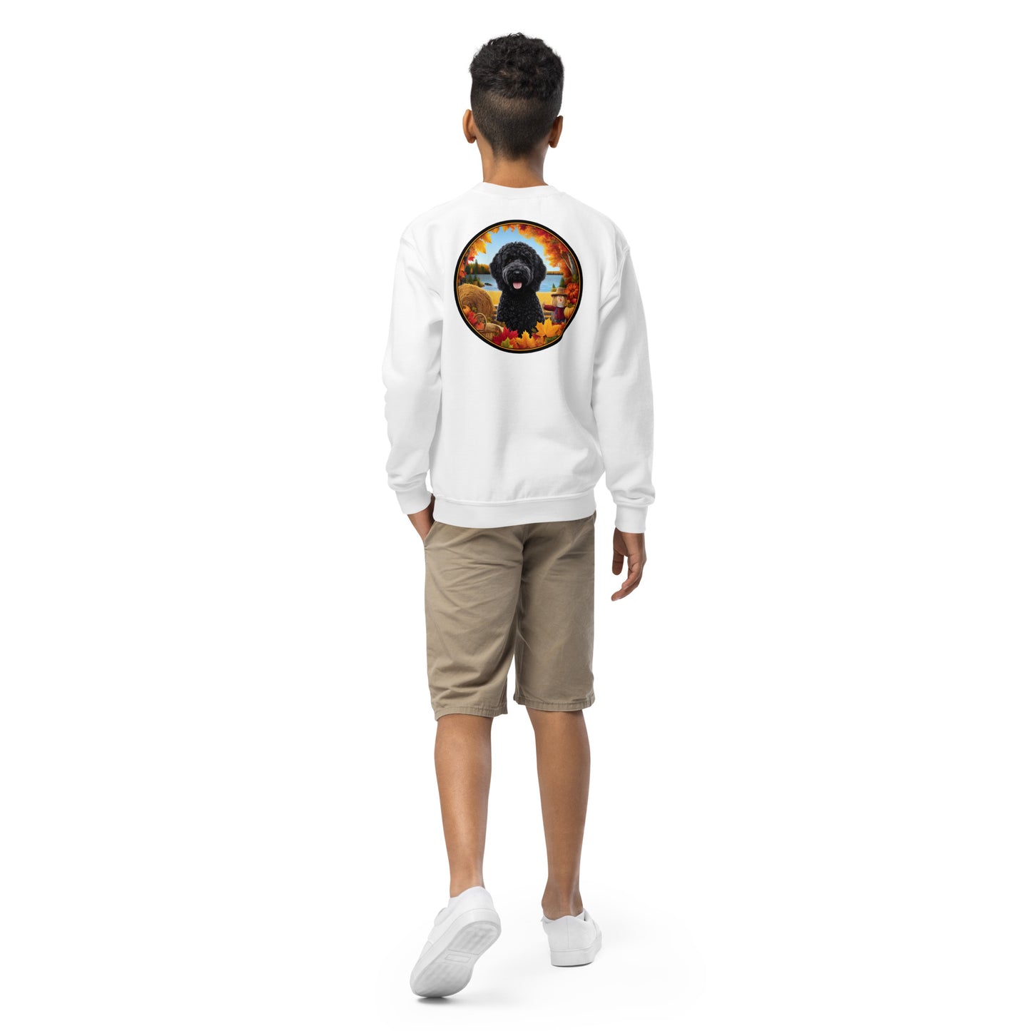 Black Fall Unisex Youth Crewneck Sweatshirt