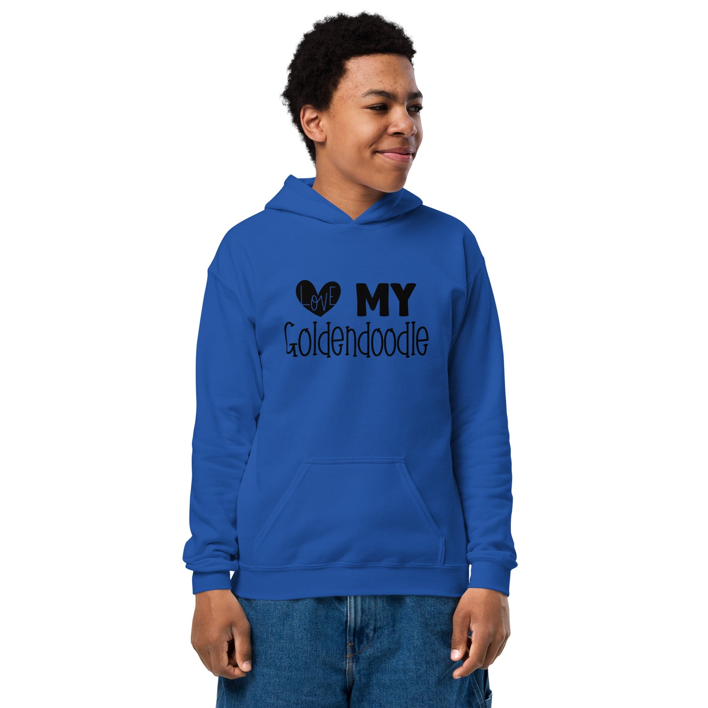 Love My Goldendoodle Youth Heavy Blend Hoodie