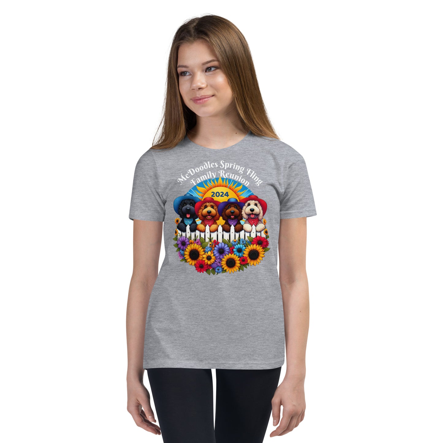 McDoodles Spring Fling Romp 2024 - Unisex Youth Short Sleeve T Shirt