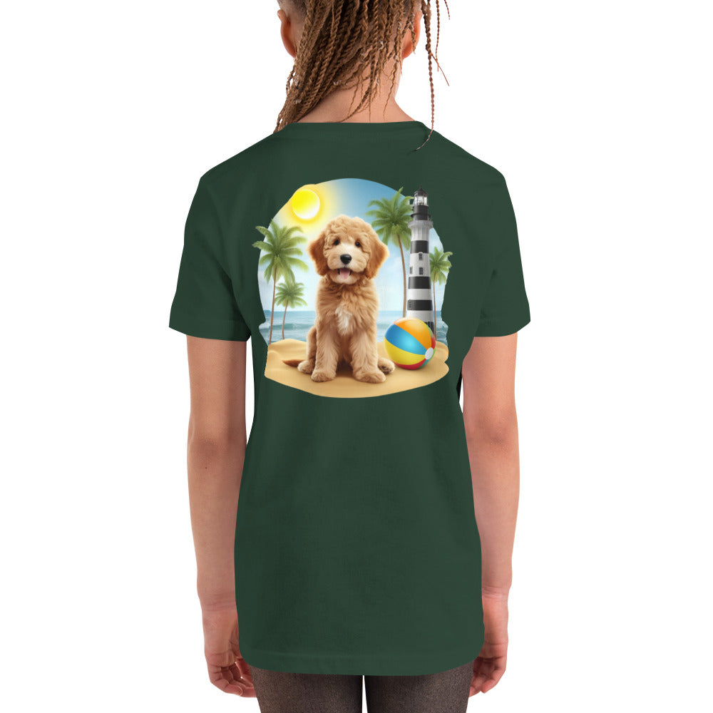 Doodle Lighthouse Unisex Youth Short Sleeve T Shirt