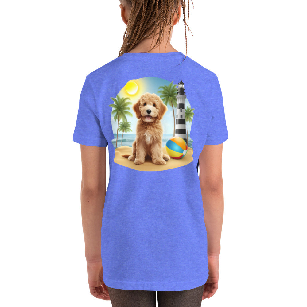 Doodle Lighthouse Unisex Youth Short Sleeve T Shirt