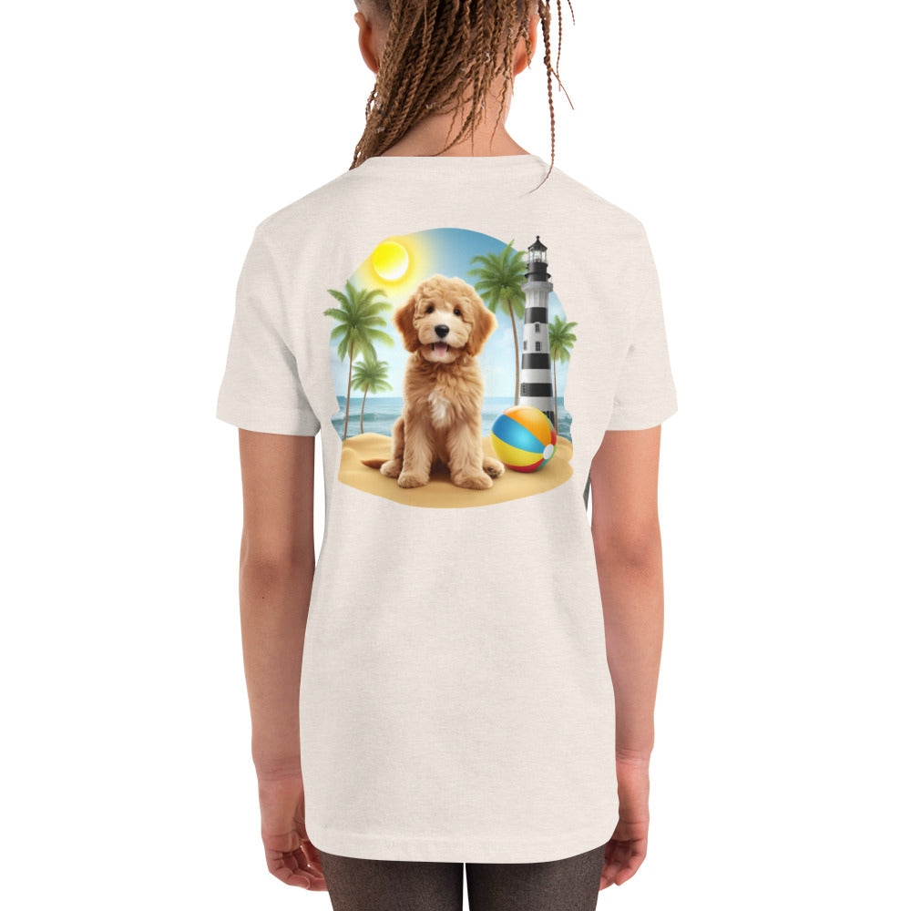 Doodle Lighthouse Unisex Youth Short Sleeve T Shirt