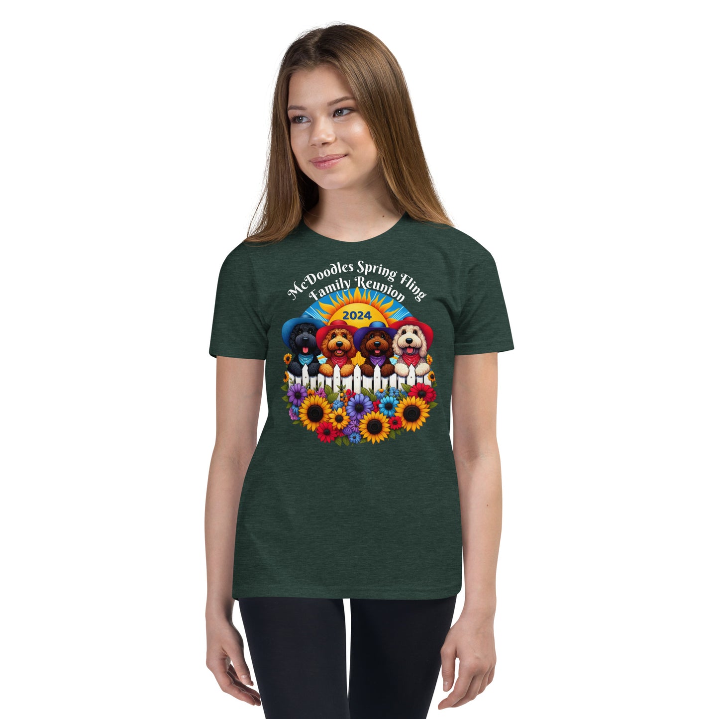 McDoodles Spring Fling Romp 2024 - Unisex Youth Short Sleeve T Shirt