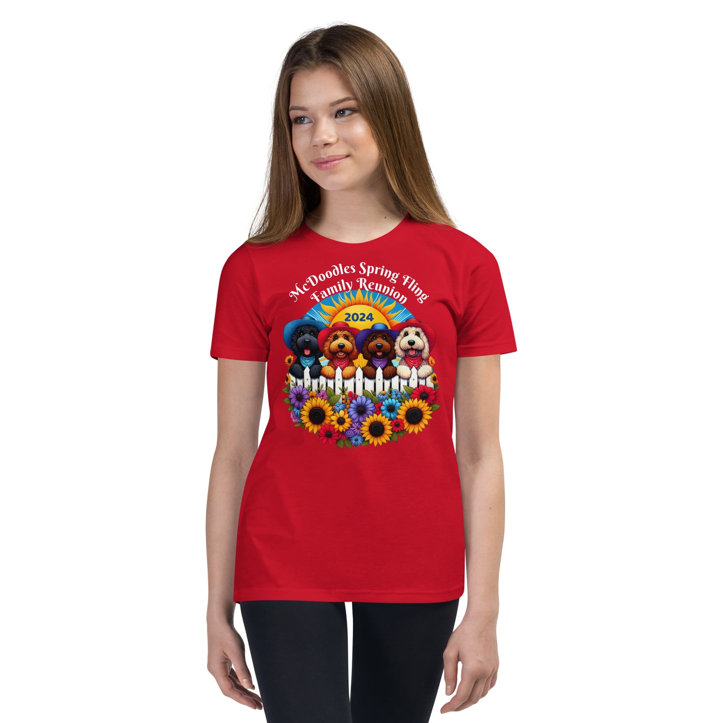 McDoodles Spring Fling Romp 2024 - Unisex Youth Short Sleeve T Shirt