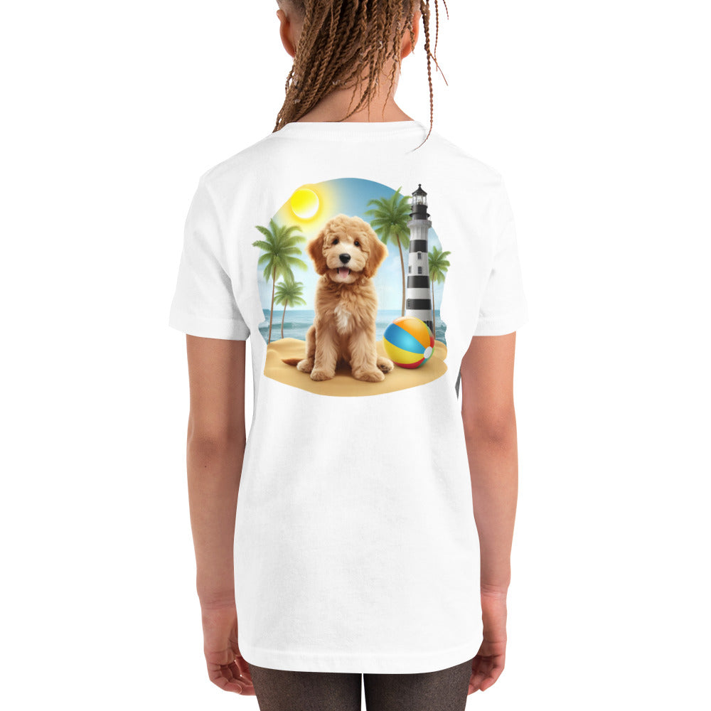 Doodle Lighthouse Unisex Youth Short Sleeve T Shirt